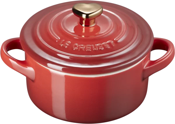 Le Creuset Mini Cocotte Mit Herzknopf In Kirschrot 1