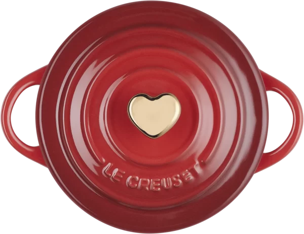 Le Creuset Mini Cocotte Mit Herzknopf In Kirschrot 4